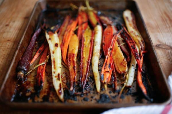 Spicy Maple Roasted Carrots