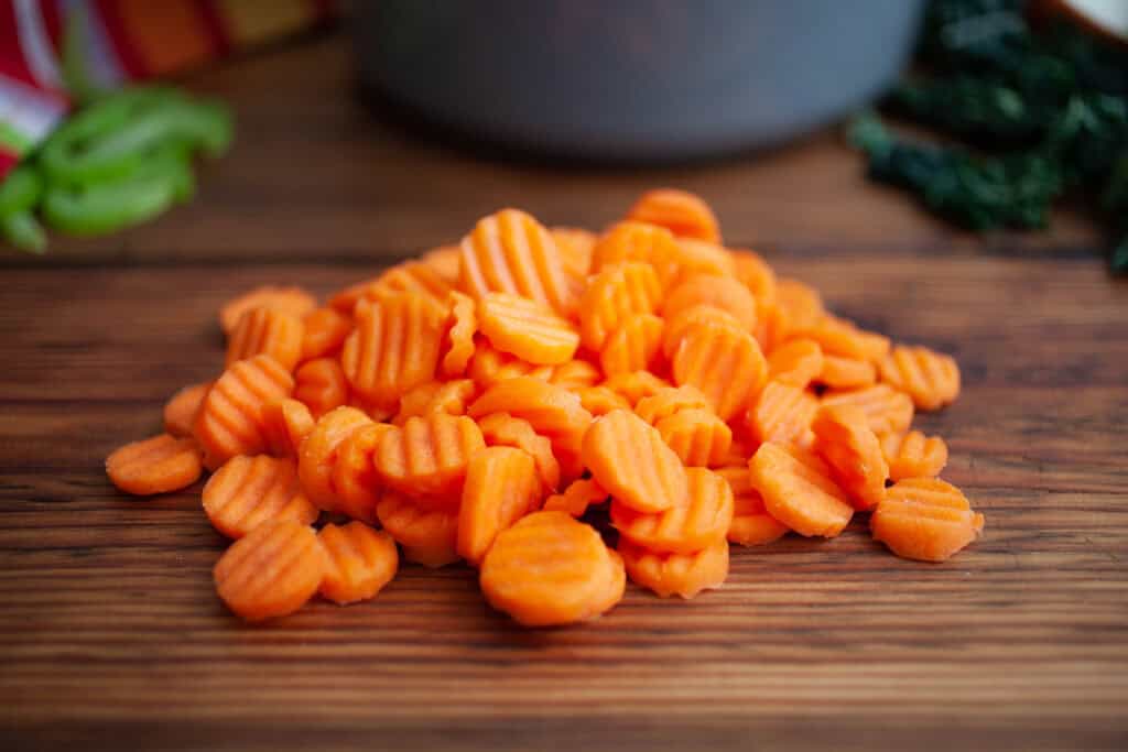 Crinkle Cut Coin Carrots