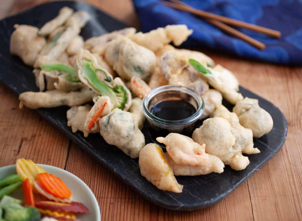 Rainbow Carrot Chip and Mixed Vegetable Tempura