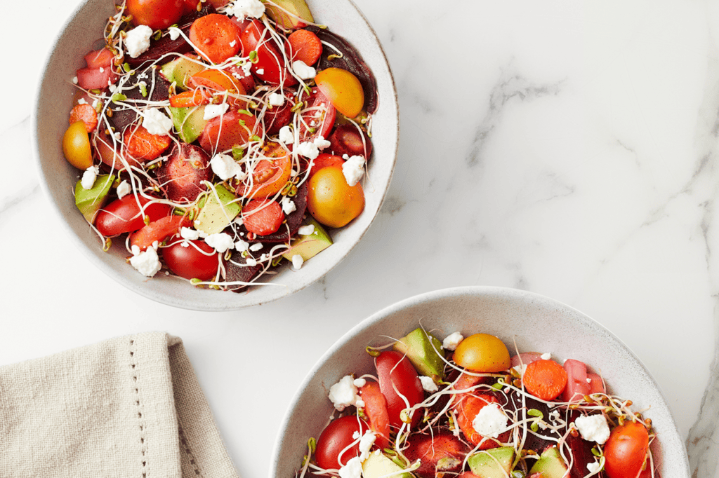 Roasted Beet & Carrot Sunny Salad