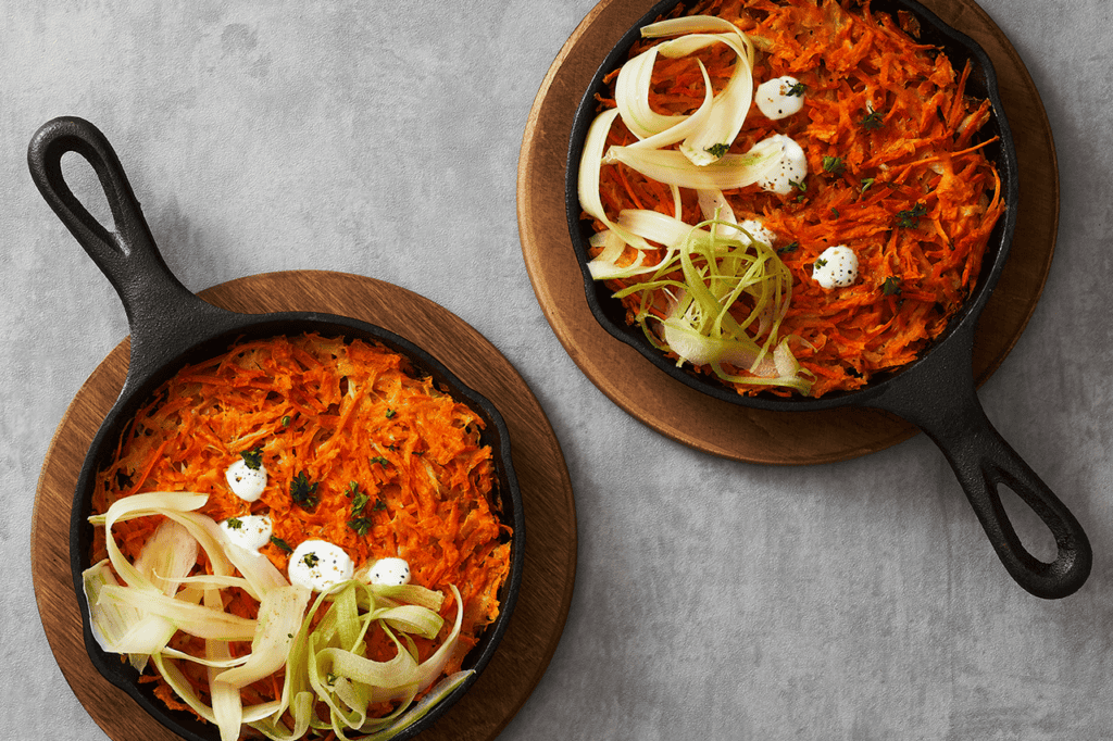 Crispy Carrot & Sweet Potato Rosti