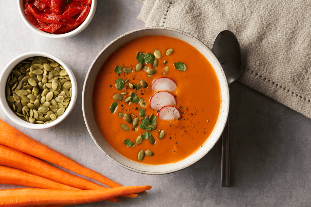 Roasted Carrot & Red Pepper Soup